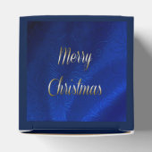 Donkerblauwe kerst bedankdoosjes (Bovenkant)