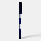 Donkerblauwe kleurstrepen met monogram Case-Mate iPhone case (Achterkant / Rechts)
