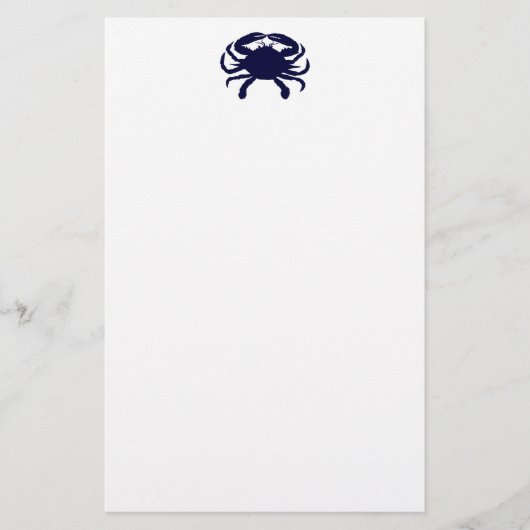 Donkerblauwe krab briefpapier (Voorkant)