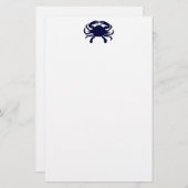 Donkerblauwe krab briefpapier (Voorkant / Achterkant)