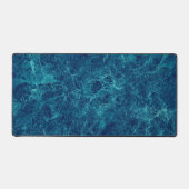 Donkerblauwe marmertextuur bureaumat (Voorkant)