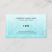 Donkerblauwe nautische octopus visitekaartje (Achterkant)