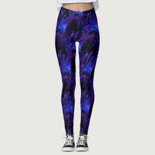 Donkerblauwe Noordelijke Lichten Leggings