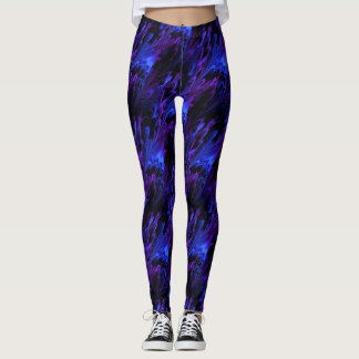 Donkerblauwe Noordelijke Lichten Leggings