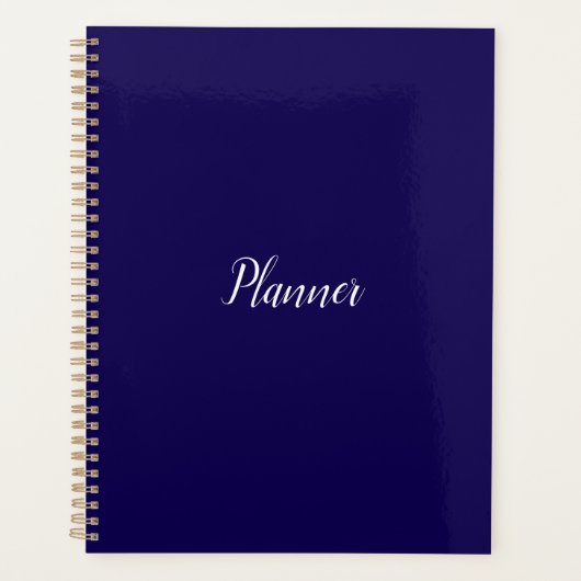 donkerblauwe planner (Voorkant)
