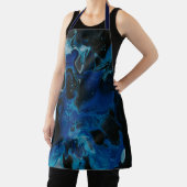 Donkerblauwe psychedelische vloeistof schort (Insitu)