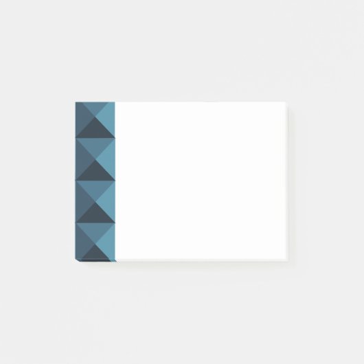 Donkerblauwe pyramiden post-it® notes (Voorkant)