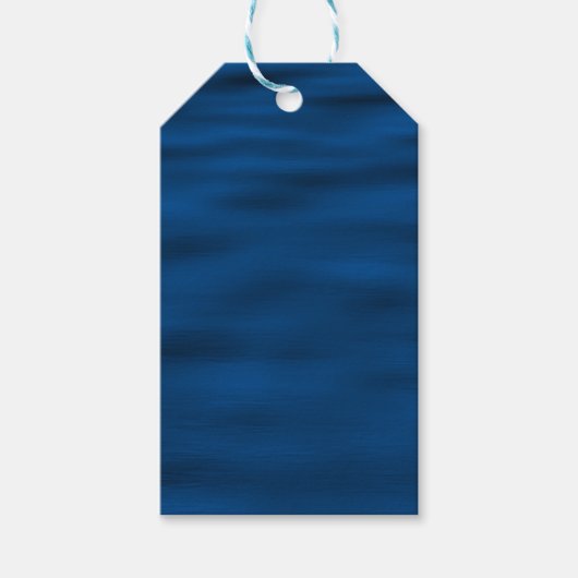 Donkerblauwe rimpels cadeaulabel (Voorkant)