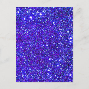 Donkerblauwe Sparkle Glitter Night Sky Starfield S Briefkaart
