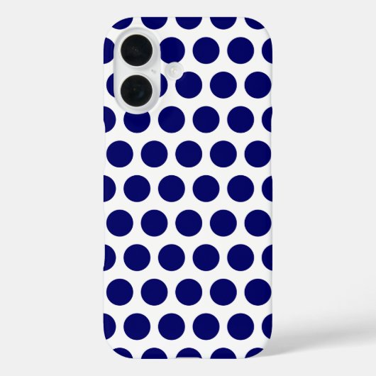 Donkerblauwe Stippen Case-Mate iPhone Case (Achterkant)