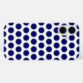 Donkerblauwe Stippen Case-Mate iPhone Case (Achterkant (horizontaal))