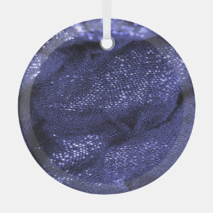 Donkerblauwe stof: decoratieve textuur. glas ornament