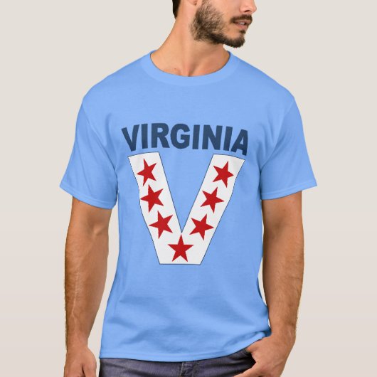 Donkerblauwe T-shirt caroline VIRGINIA VICTORY (Voorkant)