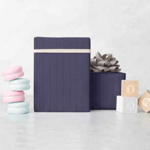 Donkerblauwe visgraat patroon inpakpapier Roll