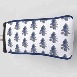 Donkerblauwe Waterverf Golfheadcover