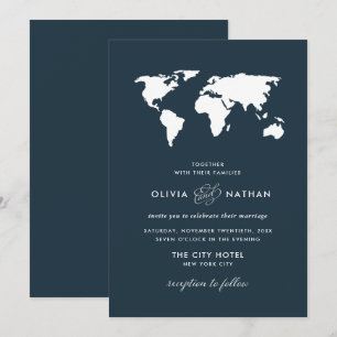 Donkerblauwe Wereldkaart Elegant Travel Theme We Kaart