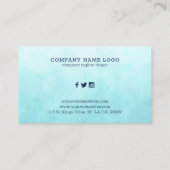 Donkerblauwe  windzeilboot visitekaartje (Achterkant)