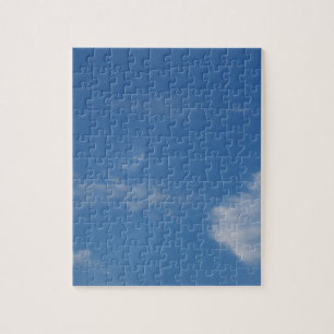 donkerblauwe wolken met witte wolken legpuzzel