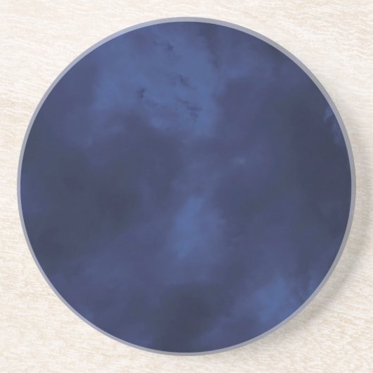 Donkerblauwe wolken zandsteen onderzetter (Voorkant)
