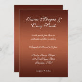 Donkerborsgeborsteld koper ombre Wedding Kaart (Voorkant / Achterkant)