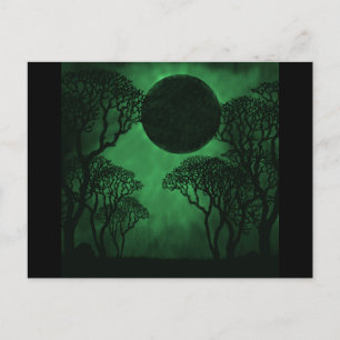 Donkerbos Eclipse Briefkaart, groen Briefkaart