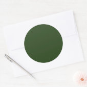 Donkerbos Groen Grote Ronde Sticker (Envelop)