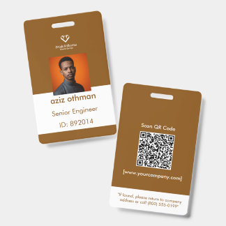 Donkerbronzen personeelsbadge voor bedrijven badge
