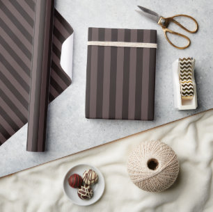 Donkerbruin & Bruine Steen Strepen Cadeaupapier