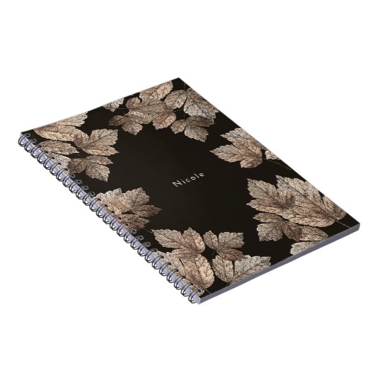 Donkerbruin en bruinblaasjes uit de Bronze Rustige Notitieboek (Rechterzijde)