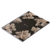 Donkerbruin en bruinblaasjes uit de Bronze Rustige Notitieboek (Linkerzijde)