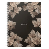 Donkerbruin en bruinblaasjes uit de Bronze Rustige Notitieboek (Voorkant)