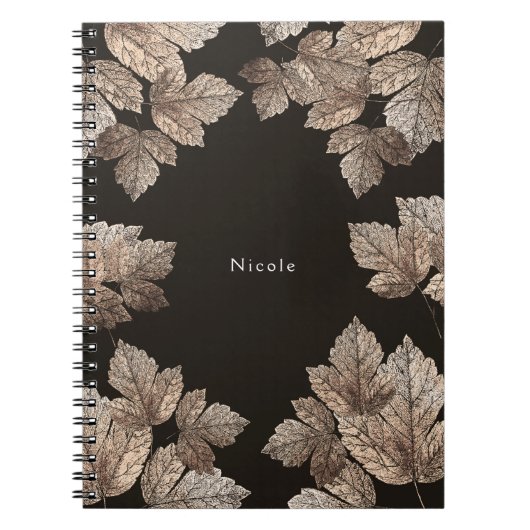 Donkerbruin en bruinblaasjes uit de Bronze Rustige Notitieboek (Voorkant)