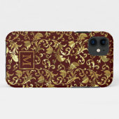 Donkerbruin en gouden  Damaskers Case-Mate iPhone Case (Achterkant (horizontaal))
