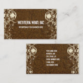 Donkerbruin geboost leder en kant Visitekaartje (Voorkant / Achterkant)