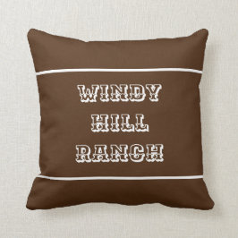 Donkerbruin, gepersonaliseerd Boerderij of Ranch S Kussen