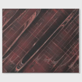 Donkerbruin gevoerde geruite statement piece cadeaupapier (Vlak)