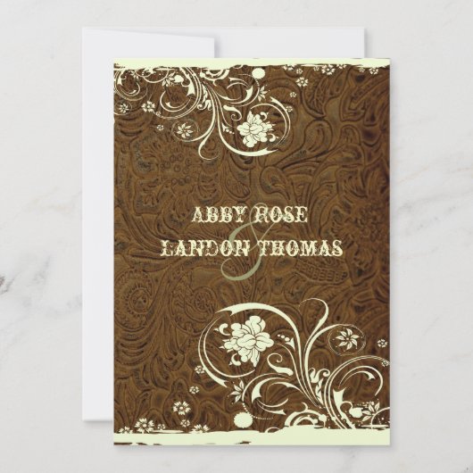 Donkerbruin leder met weddenschap kaart (Achterkant)