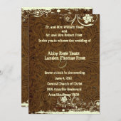 Donkerbruin leder met weddenschap kaart (Voorkant / Achterkant)