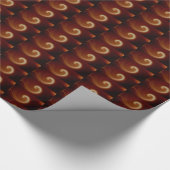 Donkerbruin lichtspiraal cadeaupapier (Hoek)