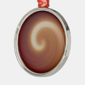 Donkerbruin lichtspiraal metalen ornament (Links)