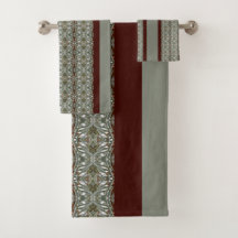 Donkerbruin patroon met groen