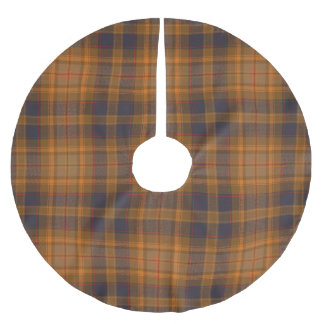 Donkerbruin Sinaasappel Violet Tartan Plaid Christ Kerstboom Rok