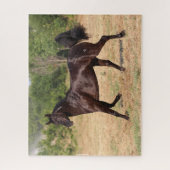 Donkerbruin Spaans Mustang Mare Walking Legpuzzel (Verticaal)