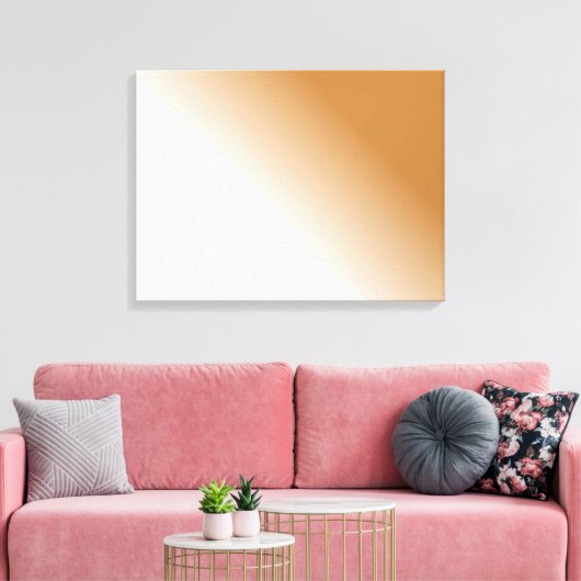 Donkerbruin wit ombre canvas afdruk (Insitu (Woonkamer))