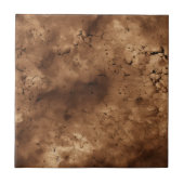 Donkerbruine 3D keramische tegel Tegeltje (Voorkant)