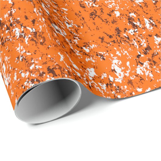 Donkerbruine achtergrond. Zwart wit sinaasappel o Cadeaupapier (Rol Hoek)