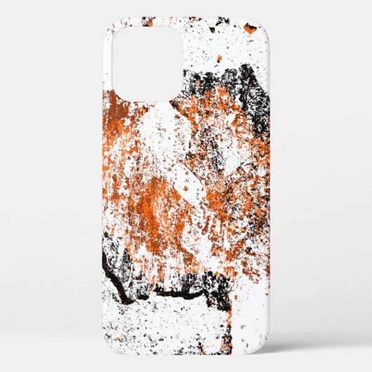 Donkerbruine achtergrond. Zwart wit sinaasappel o Case-Mate iPhone Case (Achterkant)
