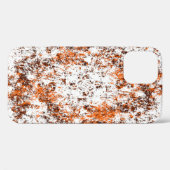 Donkerbruine achtergrond. Zwart wit sinaasappel o Case-Mate iPhone Case (Achterkant (horizontaal))
