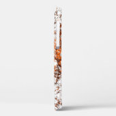 Donkerbruine achtergrond. Zwart wit sinaasappel o Case-Mate iPhone Case (Achterkant / Links)