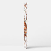 Donkerbruine achtergrond. Zwart wit sinaasappel o Case-Mate iPhone Case (Achterkant / Rechts)